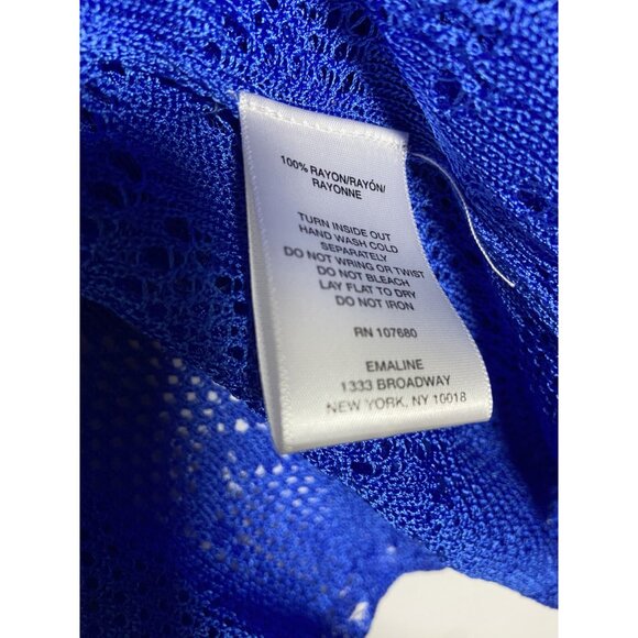 Emaline Woman Blue Lace Open Cardigan Wrap Duster sz 3X NWT - Picture 9 of 12